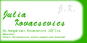 julia kovacsevics business card